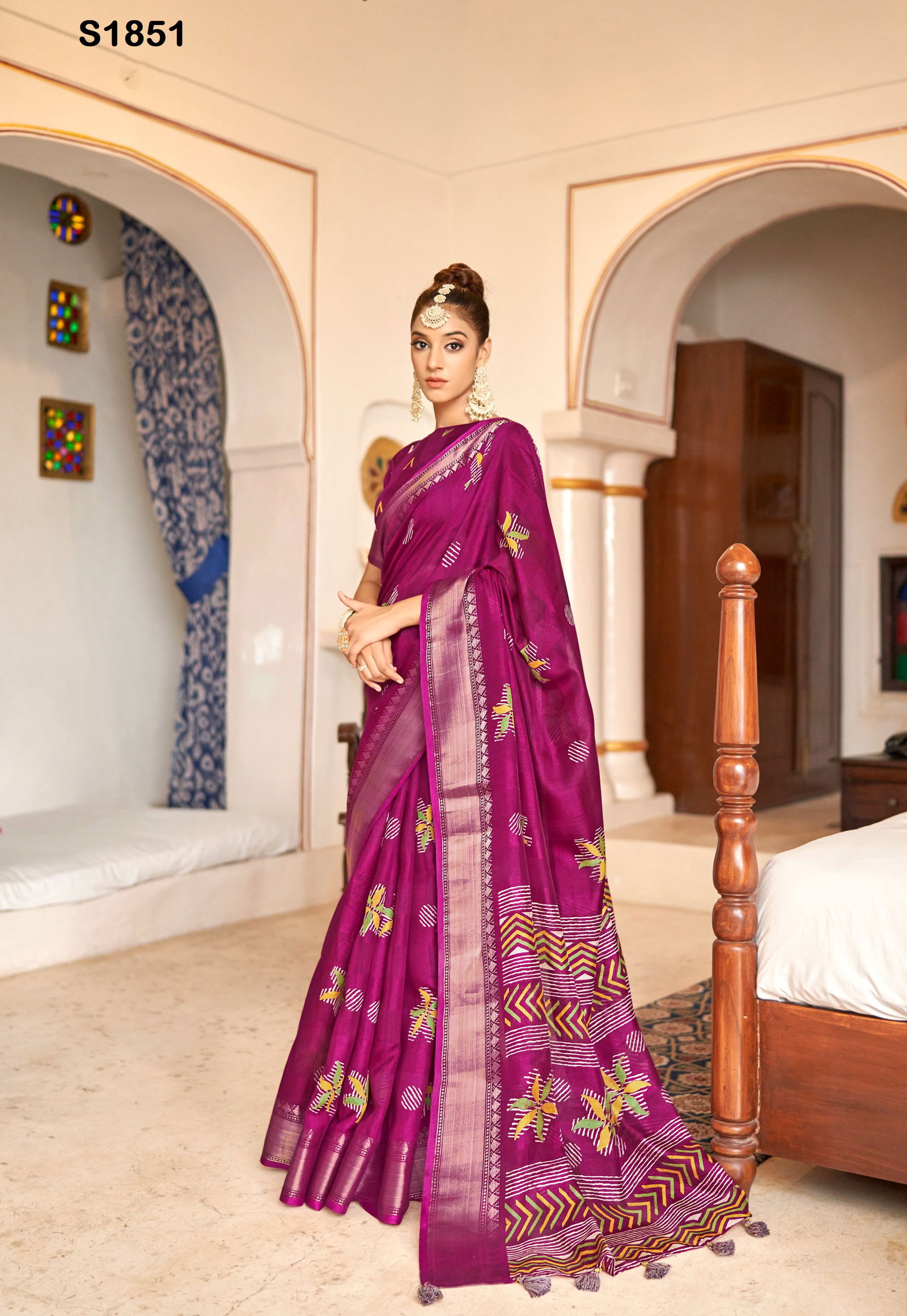 Shades S1848 Printed Cotton Sarees Catalog
